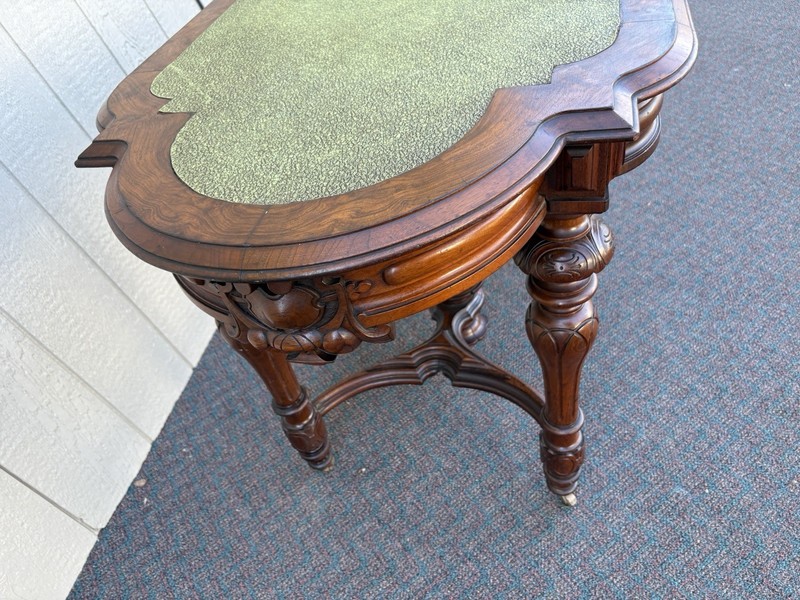 67072 RARE Walnut Victorian Lamp Table with a Drawer on Each End gallery