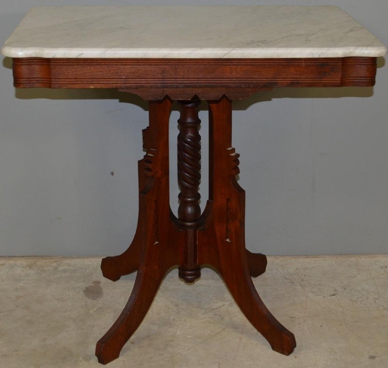 Antique Victorian Marble Top Shapely Stand #22588