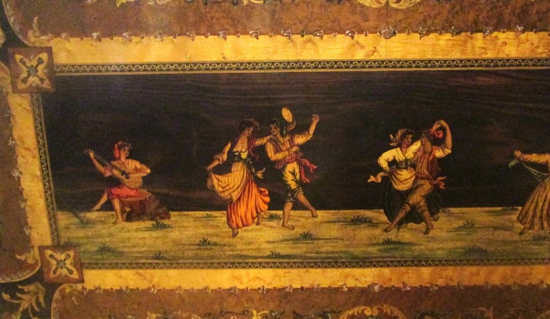 Large Antique 39" Inlaid ITALIAN Wall Hanging or Table Top w/ Rare Woods c. 1890 gallery