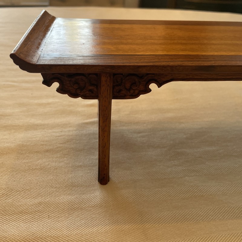 Small Carved Oriental Teak wood display table Stand gallery