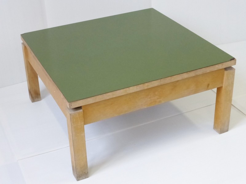 Kaki Square Formica Coffee Table 1950 Vintage Rockabilly Vtg 50’S #1