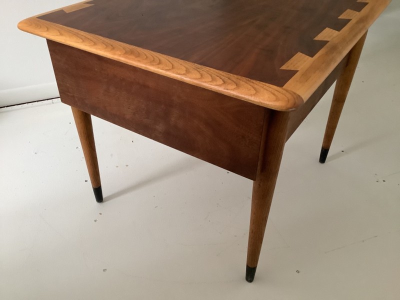Lane Acclaim End Table Walnut Dovetail w Drawer 60's Mid-Century Modern gallery