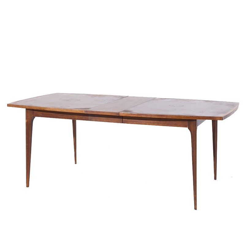 Broyhill Brasilia Mid Century Walnut Expanding Dining Table with 1 Leaf gallery