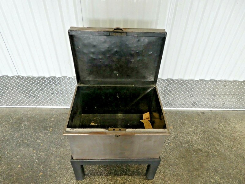 19TH CENTURY ENGLISH TOLE BOX ON STAND # 2 gallery