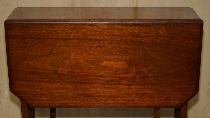 ANTIQUE SPILLMAN & CO ST MARTINS LANE LONDON EXTENDING OCCASIONAL GAMES TABLE gallery