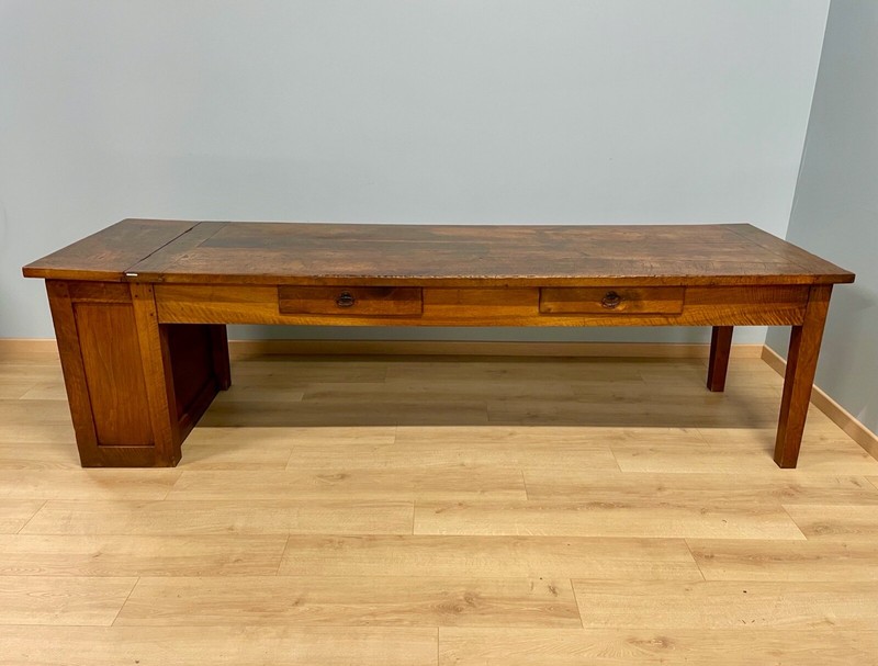 Directoire Solid Walnut Bakery Farm Table, circa 1795