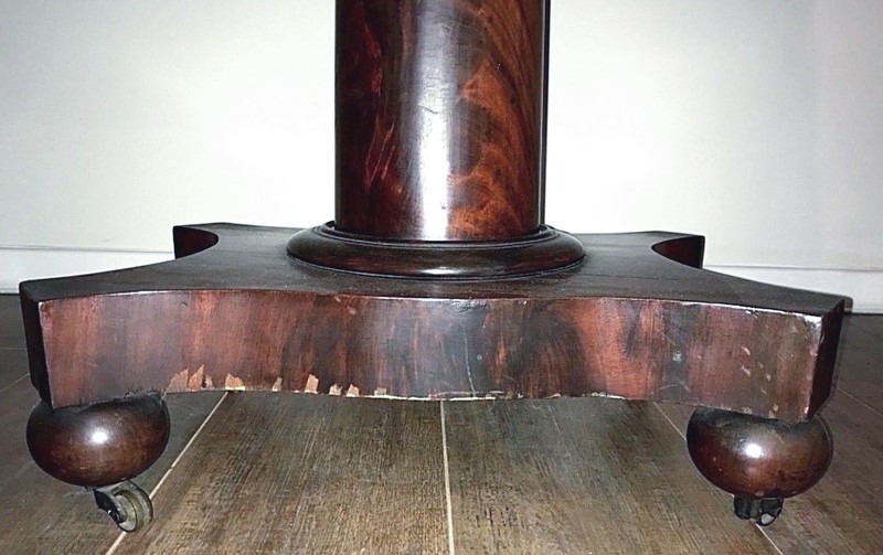 c.1840 American Empire Mahogany Game Table, Console, Attributed to John Hall gallery