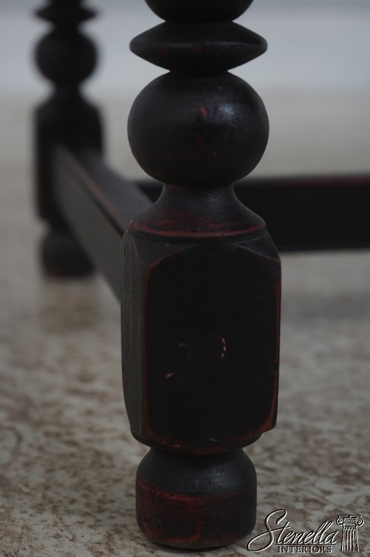 L72585: Tiger Maple Top Black Base Coffee Table gallery
