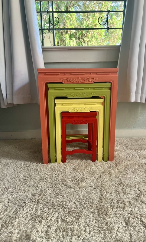 Set Of Refurbished Rosewood Russian Nesting Tables gallery
