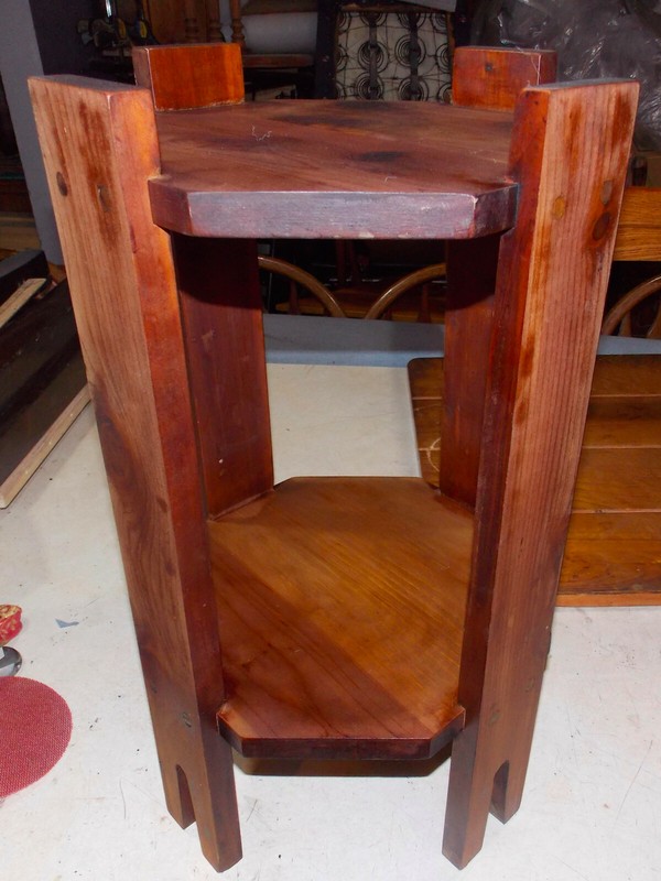 Mid Century Cedar Mission Plant Stand (PS91)