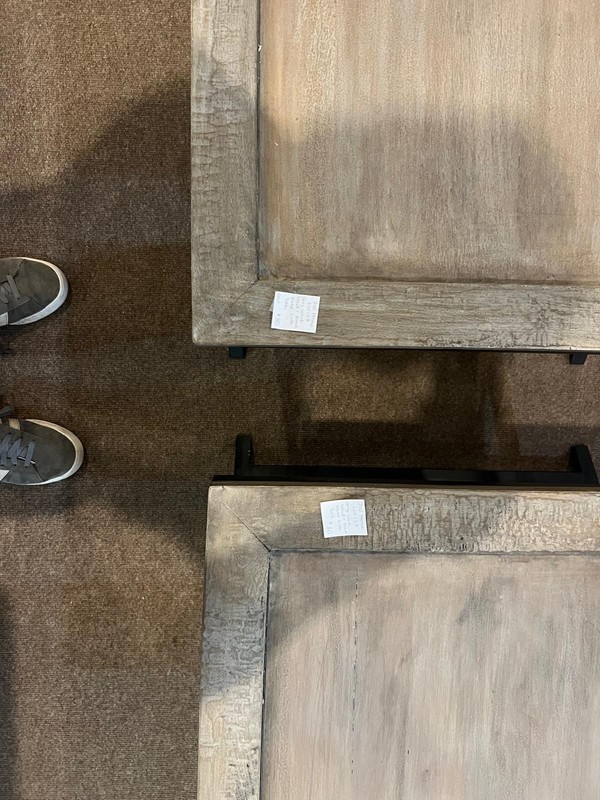 Vintage Wood & Iron Side Tables gallery