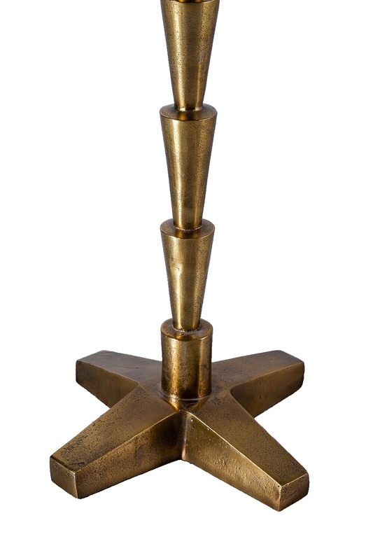 Antiques Brass Finish Green Patina Unique Vega Drink Accent Coffee End Table gallery