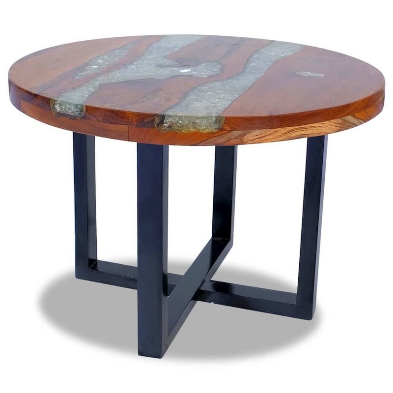vidaXL Coffee Table Teak Resin 23.6", 243466 gallery