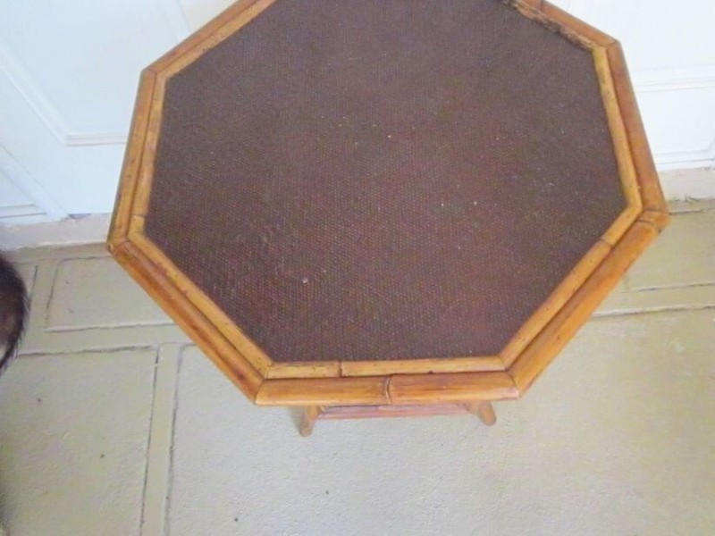 French Bamboo Rush Side Table 19th Century France Tiered Dessert Server gallery