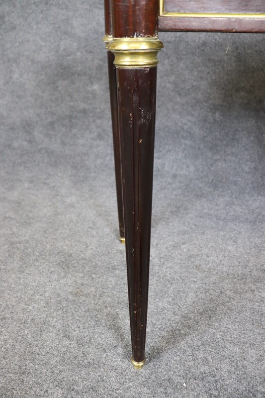 Fine Quality French Directoire Breche Marble Top Brass Gallery End Table gallery