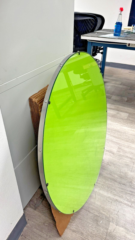 Vintage Atomic Style Fiberglass Planter Converted Coffee Table Custom Glass Top gallery