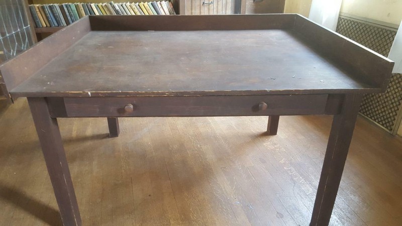 Antique Solid Wood Drafting Table – with Drawer – GREAT USEFUL OLD TABLE – GDC gallery