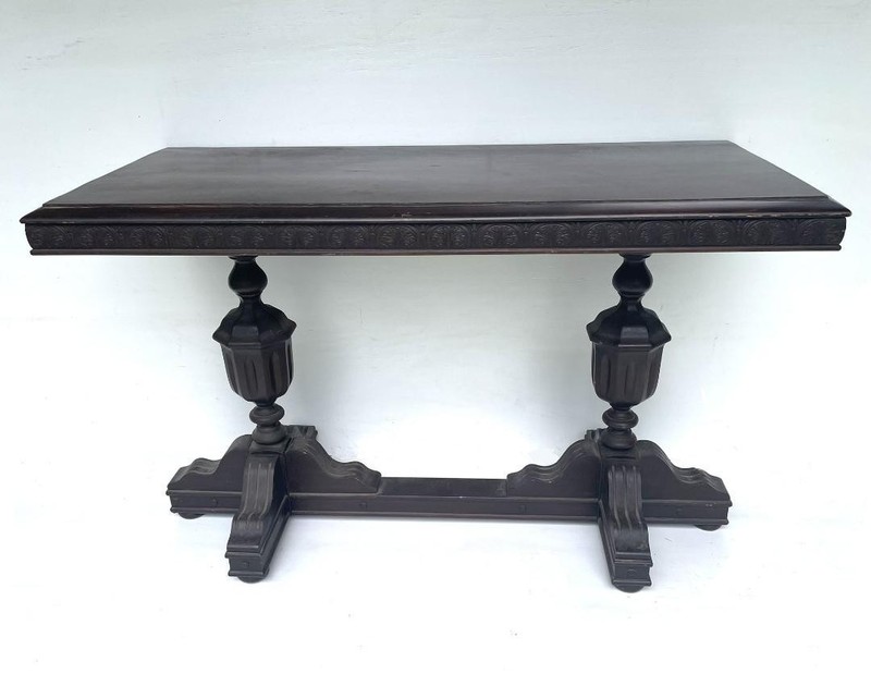 Mahogany Jacobean Revival Library Table gallery