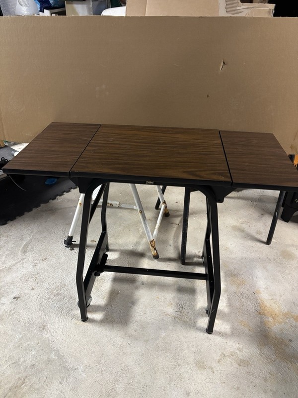 🍊Vintage MCM 1960s Hasco Industrial Typewriter Drop Leaf Rolling Table/Stand! gallery