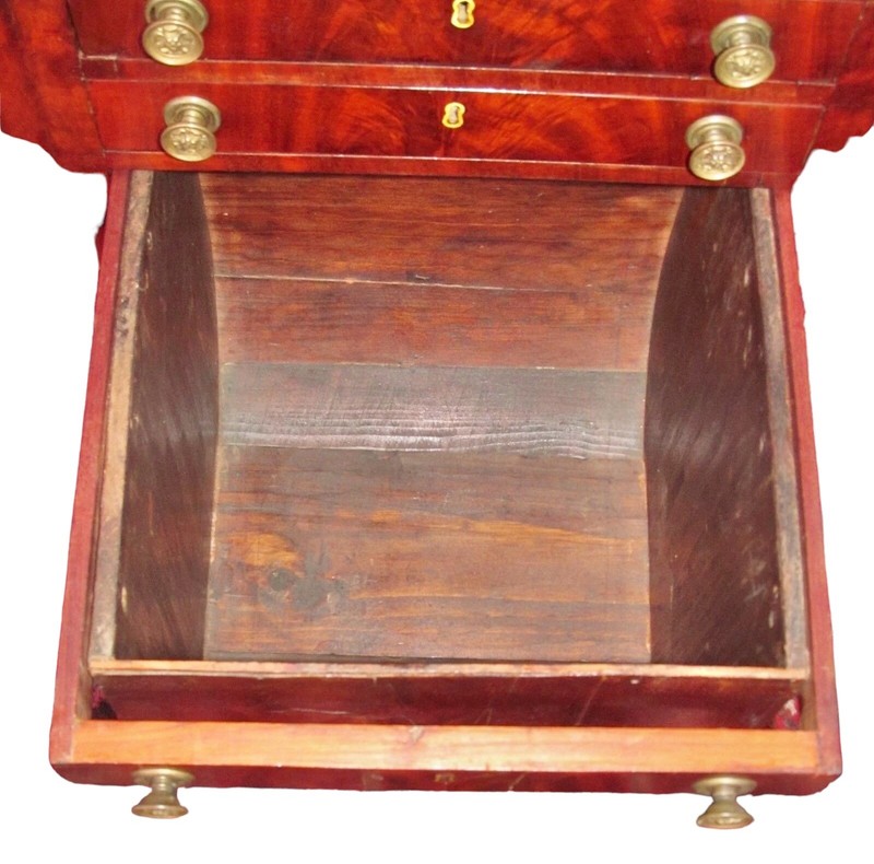 Antique Mahogany 3 Drawer Worktable / Sewing Stand | Attributed to Issac Vose gallery