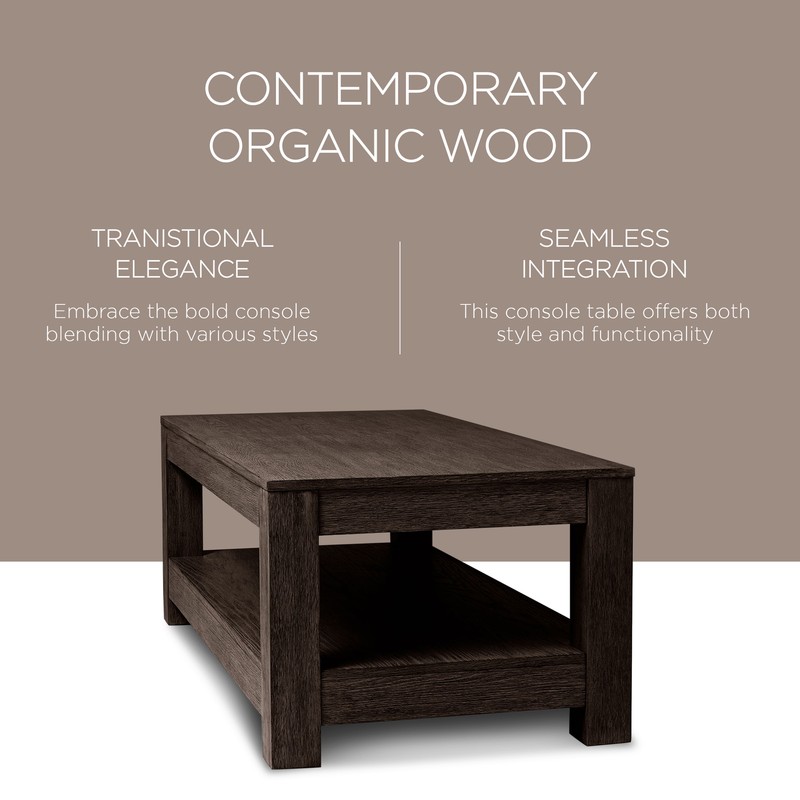 Maven Lane Paulo Wooden Coffee Table in Weathered Brown Finish (For Parts) gallery
