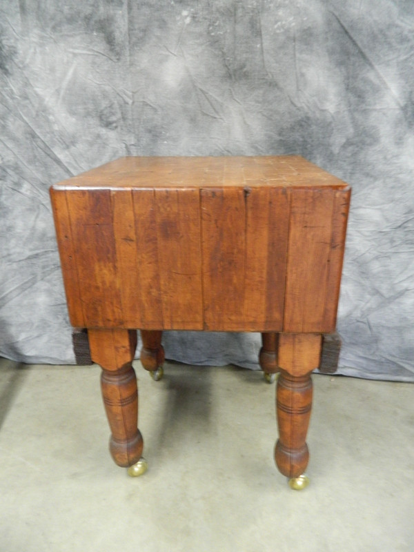 Vintage, Authentic Butcher Block Antique Butcher Block 24″ by 34″ tall
