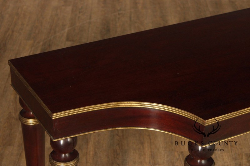 Barbara Barry For Baker Mahogany Long Console Table gallery