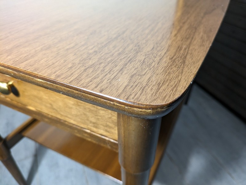 Vintage Mid Century Modern Retro Atomic Formica Top 2-Tier End Table gallery