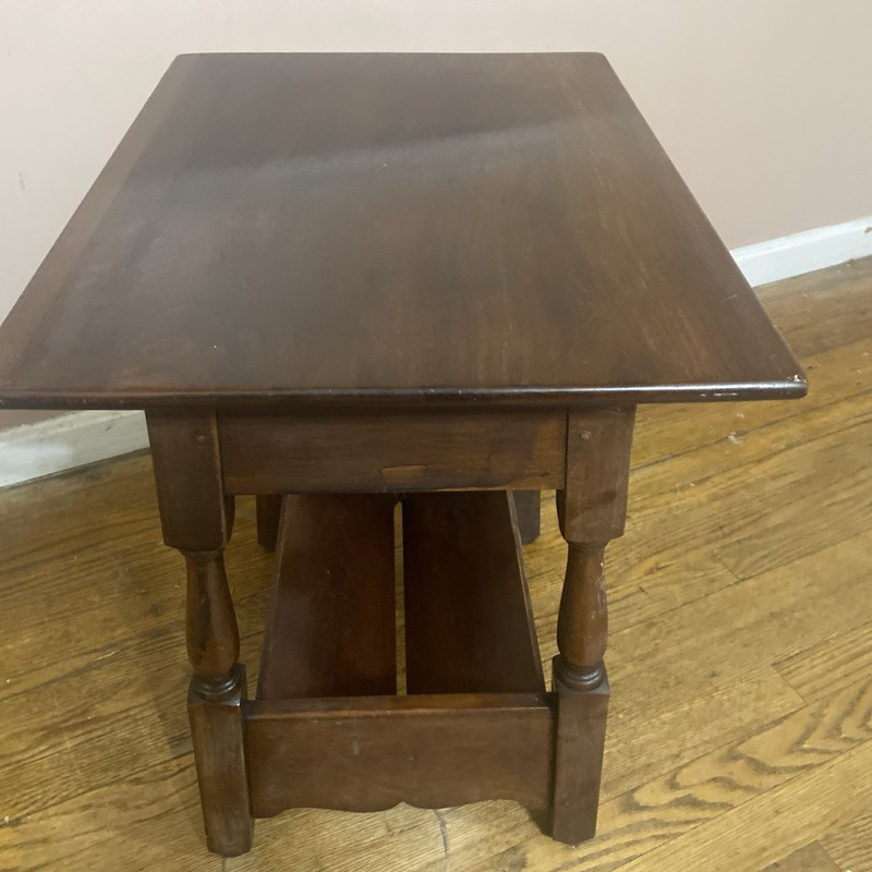 Antique L & J G Leopold Stickley Jacobean Cherry Wood One Drawer End Side Table gallery