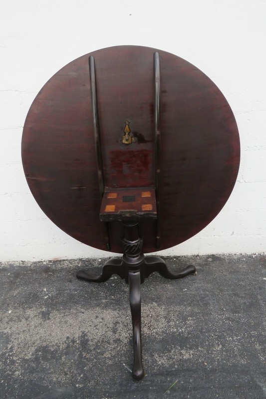 Tilt Top Solid Mahogany Round Tea Breakfast Dinette Center Card Game Table 2568 gallery