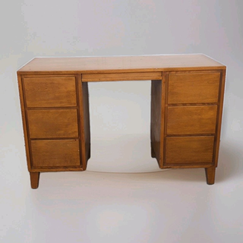 Mid Century Modern Leslie Diamond Conant Ball Desk "ModernMates" Collection VTG gallery