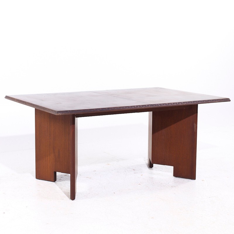 Frank Lloyd Wright for Heritage Henredon MCM Taliesin Dining Table with 2 Leaves gallery
