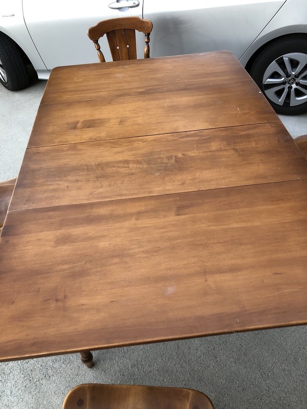 Antique Rock Maple Table and Corner Cabinet gallery