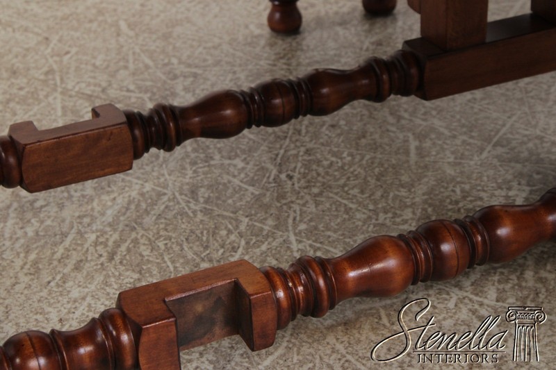 L73370: Custom Made Large Walnut Gateleg Drop Leaf Dining Table gallery