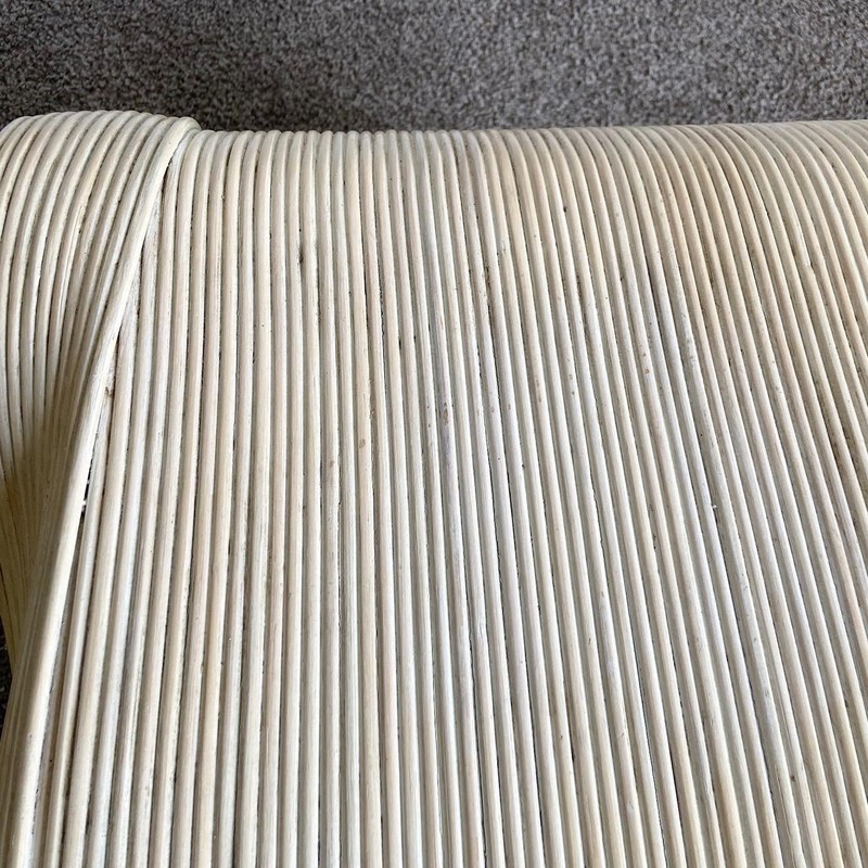 Boho Chic Wavy Ribbon Pencil Reed Side Tables - a Pair gallery