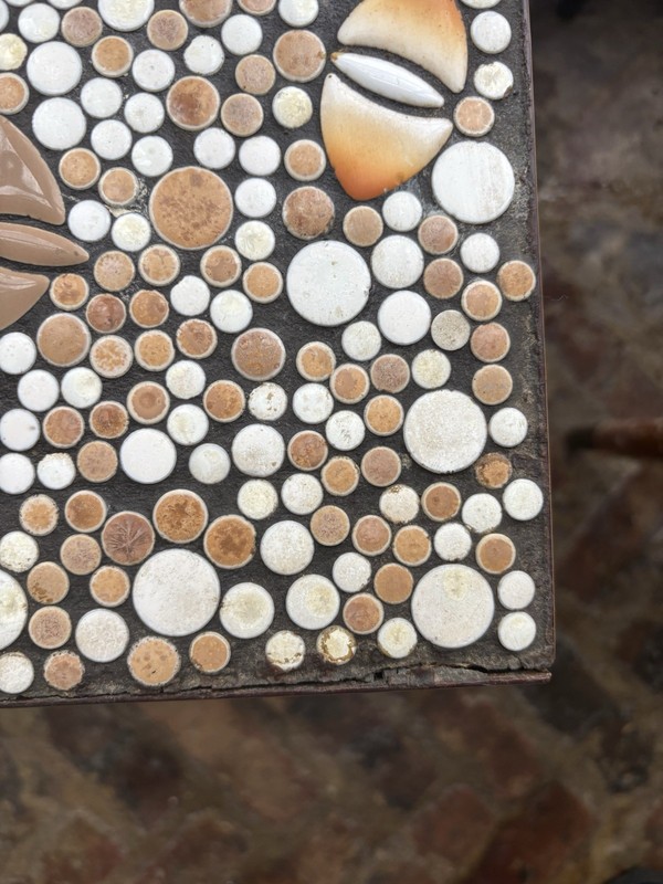 Vintage Ceramic Mosaic Pebble Nesting Tables, Set of 3 - Need Restoration gallery