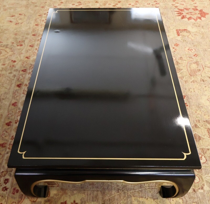 Kindel Furniture Yumi II Chinese Style Black and Gold Cocktail Coffee Table gallery