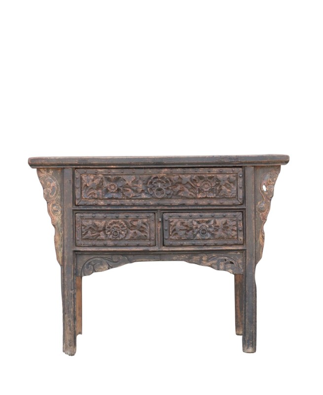 Hand Carved Antique Shanxi Console Table