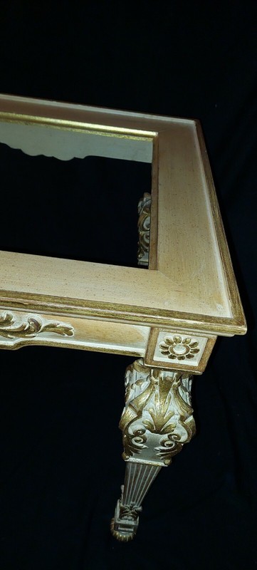 Italian End Table, Hand Crafted, Antique Style, Square 24.5"W x 26"H, Marble Top gallery