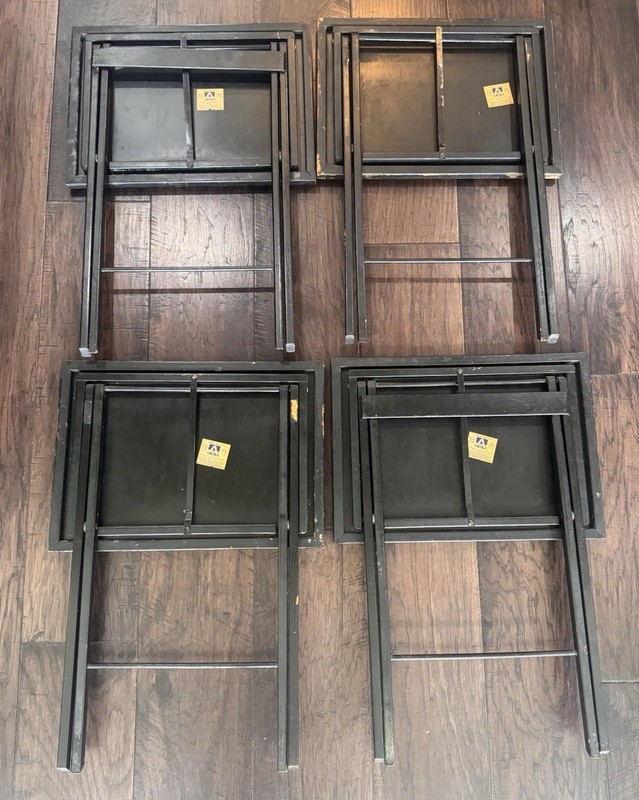 MCM Artex Snack TV Tray Set Of 5 Vintage Folding Table FINE Art Still Life gallery