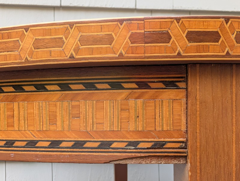 Vintage 2 Tier Inlaid Marquetry Occasional Table Side Table gallery