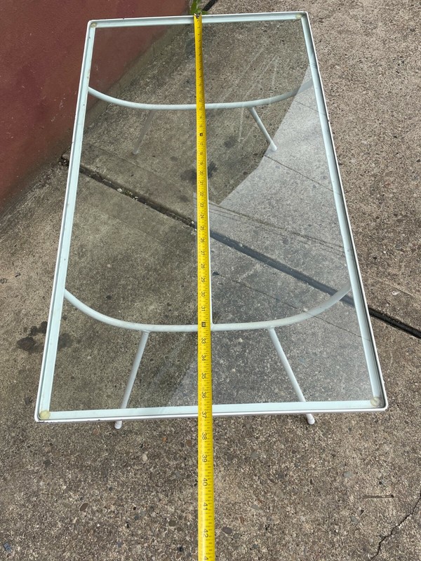 Mid-Century Modern Nelson Arbuck Style Iron and Glass Table by Frank and Son gallery