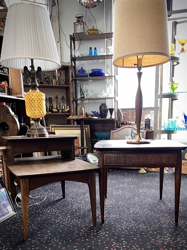 Vintage Midcentury End Tables Lane Repro and Authentic Martensville bundle