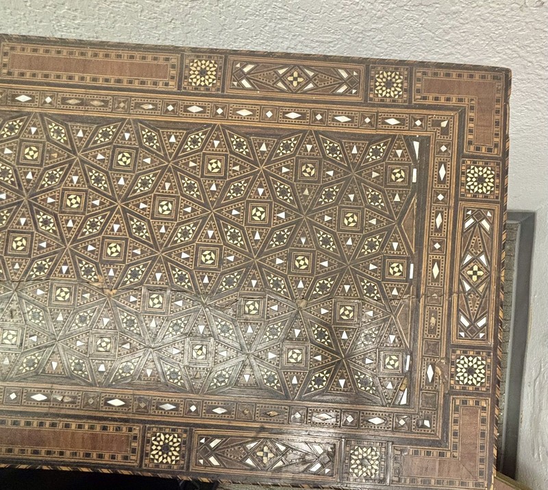 19th C SYRIAN INLAID GAMING TABLE gallery