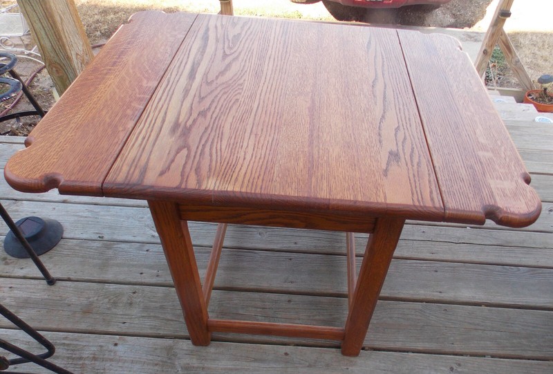 Mid Century Quartersawn Oak Dropleaf End Table / Side Table by Stull (ET335) gallery