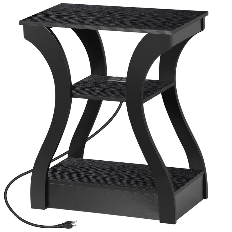 End Table Nightstand with Charging Station for Living Room Bedroom Small Space gallery