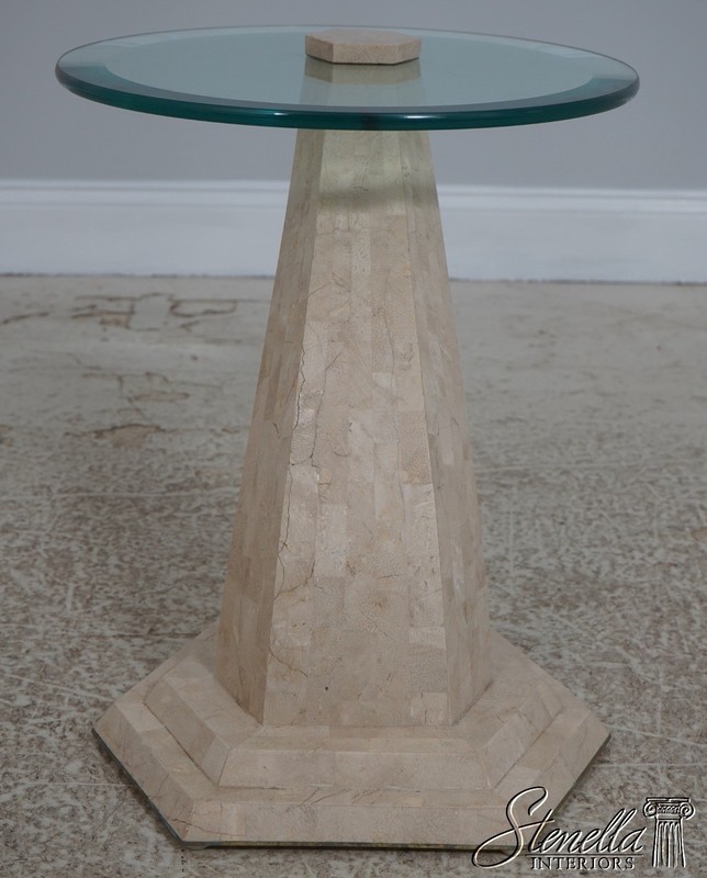 F71054: MAITLAND SMITH Modern Design Tessellated Marble Occasional Table gallery