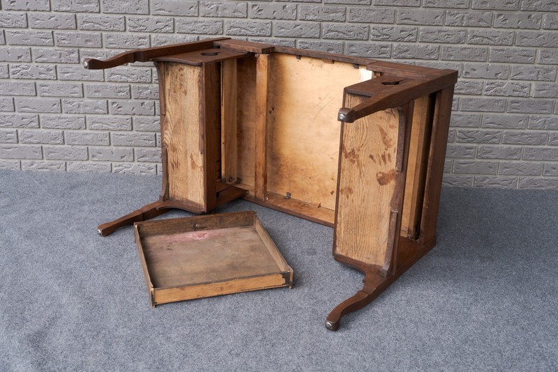 Antique Craftsmen Arts & Crafts Quarter-Sawn Tiger Oak Desk Library Table gallery