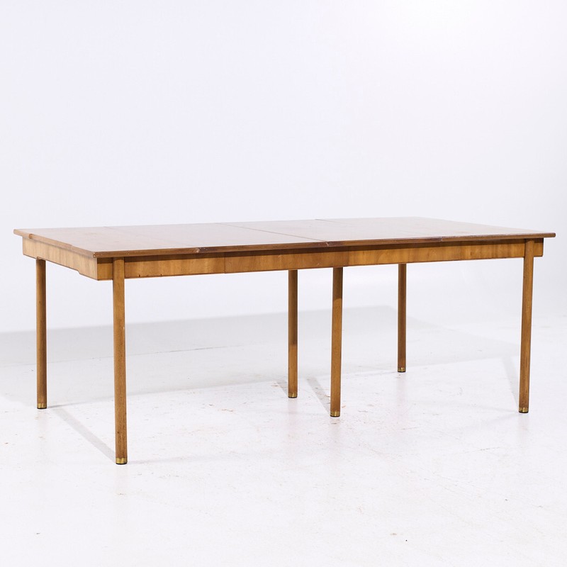 Widdicomb MCM Bleached Mahogany Expanding Console Dining Table with 4 Leaves gallery