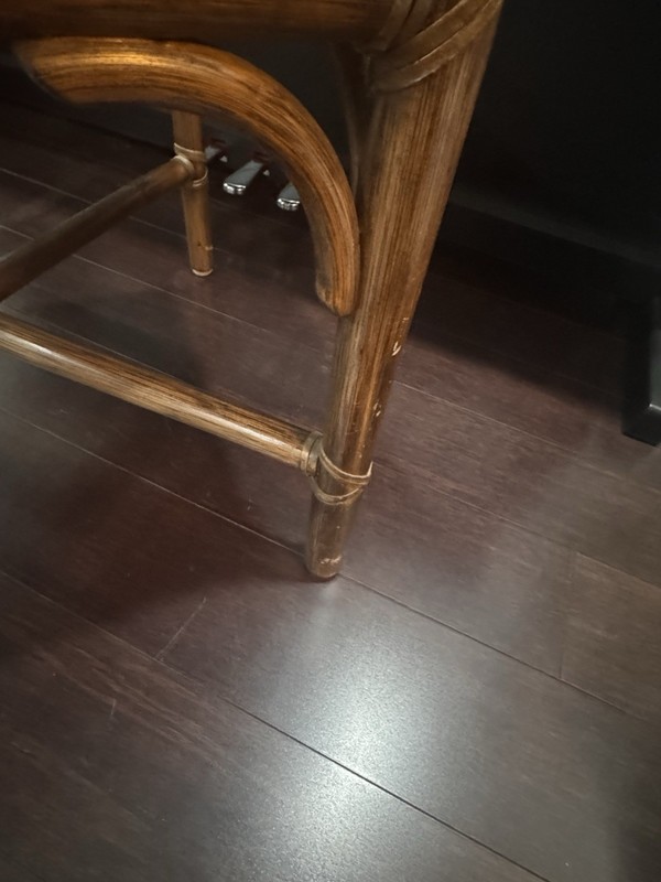 Vintage McGuire Rattan Side Table/ottoman￼ Mid Century Modern MCM Boho gallery